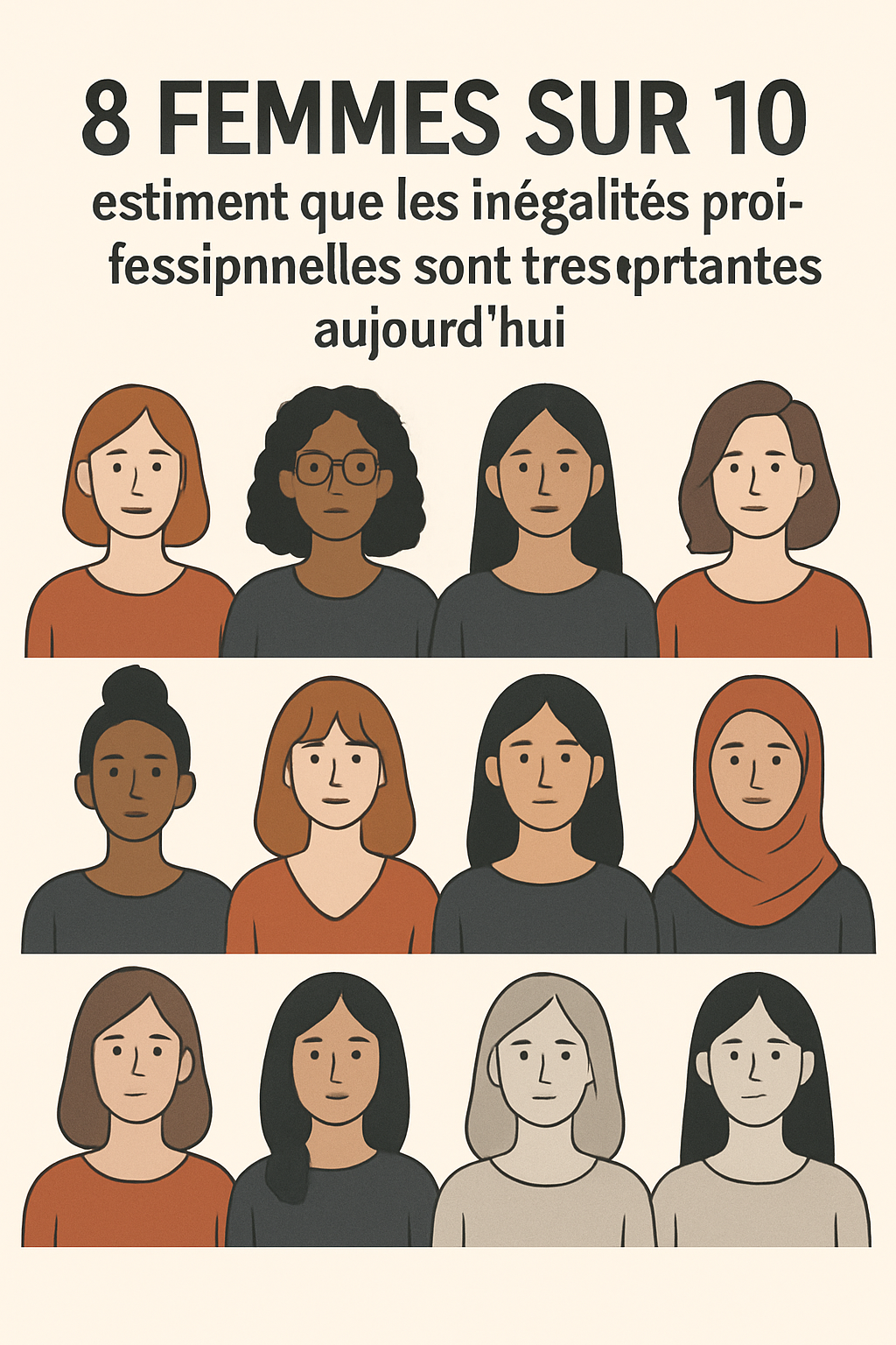 8 femmes sur 10 estiment que les inégalités professionnelles sont encore très importantes aujourd'hui